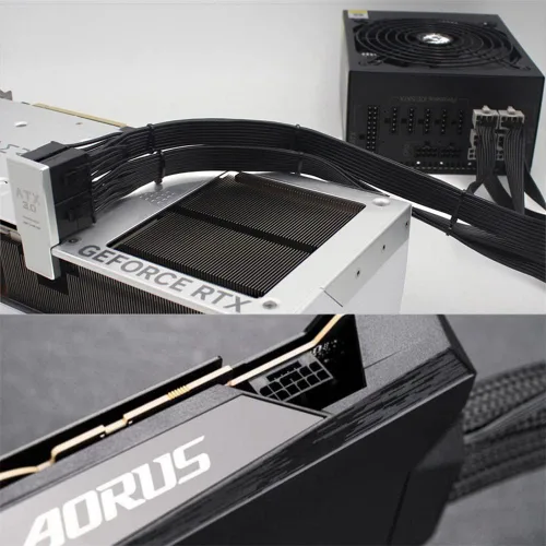 Miniatura 9 de Adaptador modular de alimentación 12VHPWR ATX3.0 PCI-E 5.0 a cuatro ATX 8P en ángulo hacia abajo de 90 grados para tarjeta gráfica 4080 5090TI 16Pin