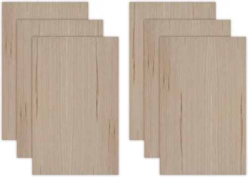 Miniatura 4 de 6 hojas de roble blanco 1/8 de pulgada, 12 x 19 pulgadas, premium de dos caras con núcleo de MDF, listo para Glowforge, sin terminar