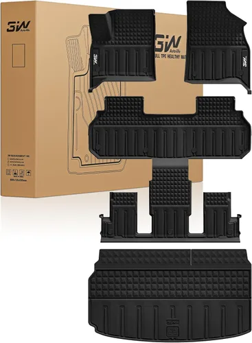 Miniatura 10 de 3W Alfombrillas de piso para Chevy Equinox 2018-2023 2024/Alfombrillas de piso GMC Terrain, TPE para todo clima con ajuste personalizado