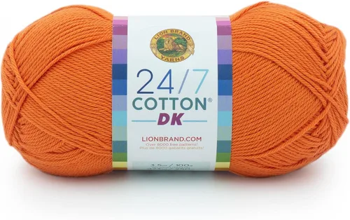 Miniatura 18 de Lion Brand Yarn Estampados DK de algodón 24/7, hilo para tejer, ganchillo y manualidades, azul, paquete de 1 Cotton Yarn for Knitting, Crochet