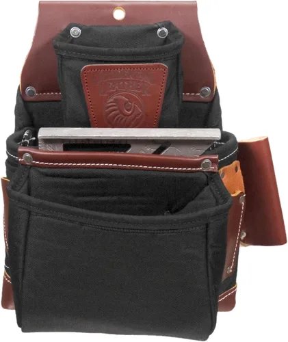 Occidental Leather OxyLights 3 Pouch Pro Fastener Bag - Negro - 9 bolsillos y portaherramientas - Fabricado en Estados Unidos