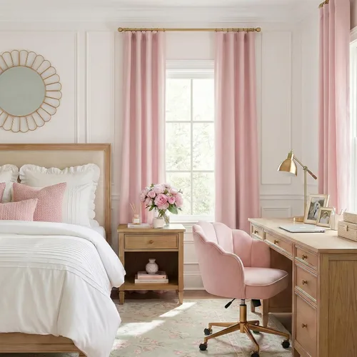 Miniatura 7 de INOVADAY Cortinas 100% opacas para dormitorio, cortinas opacas de 84 pulgadas de largo, cortinas opacas de lino con anillos de clip, aislamiento