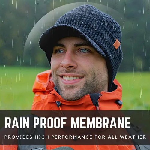 Miniatura 4 de LXLXXL 50% lana merinolana impermeable todo tipo de clima gorro forro polar