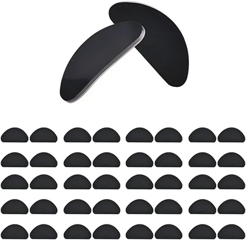 Juego de 20 pares de almohadillas antideslizantes para la nariz, almohadillas adhesivas de silicona para lentes de sol (0.748 x 0.315 x 0.039 in,