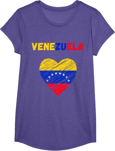 Miniatura 23 de Camiseta con la bandera venezolana con corazón de Venezuela, Negro