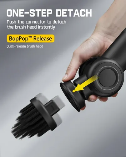 Miniatura 6 de Fanttik Flip G9 Pro - Limpiador eléctrico, motor VoltiPulse, limpiador de doble velocidad con 6 cabezales de cepillo, ángulo ajustable y mango Negro