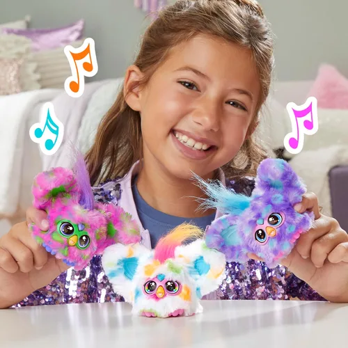 Miniatura 8 de Furby Furblets Groo-Vee Amigo Mini, más de 45 sonidos y música, habla solo Furbish, juguetes de peluche electrónicos, morado, regalos