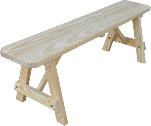 Miniatura 42 de Furniture Barn USA Banco tradicional de pino tratado a presión de 2 pies, tinte de cedro