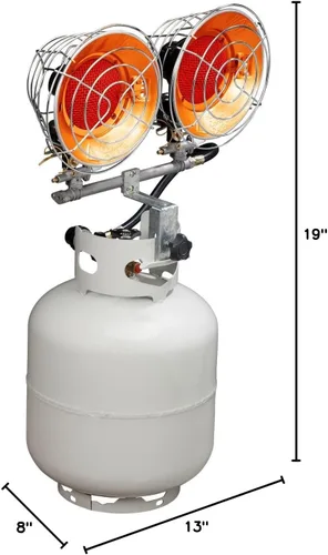 Miniatura 8 de Avenger FBDTP30 Calentador de Infrarrojos con Tapa de Tanque para Exteriores, para Uso con Tanques de Gas Propano para Acampar, Patios y Más