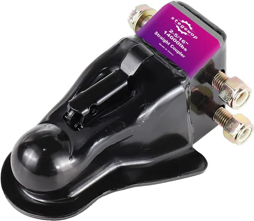 Miniatura 14 de Acoplador de remolque ajustable de 2-5/16 pulgadas con pestillo de gatillo SAE Clase IV 12500 libras para remolque RV, barco, cámper (negro)