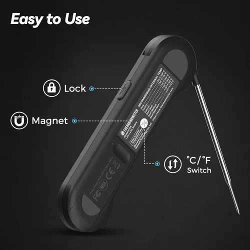 Miniatura 7 de Termómetro digital de lectura instantánea de 0.5 segundos para carne con precisión de ± 0.5 ℉, termómetro de alimentos para cocinar utensilios