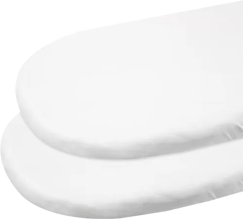 Miniatura 15 de Gllquen Baby Sábanas para Moisés Paquete de 2, Sábanas Ajustables para Moisés de Algodón 100% Orgánico para Niñas y Niños, Sábana de Colchón