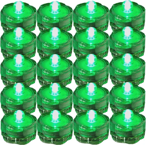 Miniatura 7 de Luces led muy brillantes, sumergibles, color té, para fiestas, bodas Azul