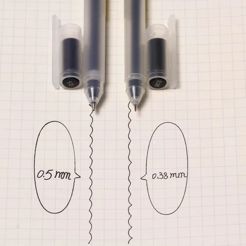 Miniatura 5 de Bolígrafos de gel de 0.38 mm - Punta fina, escritura suave, punta ultrafina, tinta negra, paquete de 12