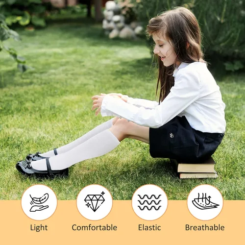 Miniatura 51 de Century Star Calcetines de fútbol de algodón para niños y jóvenes, calcetines de tubo suave, hasta la rodilla, calcetines deportivos largos