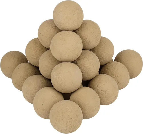 Miniatura 10 de Skyflame Bolas de chimenea de 2" para chimenea de gas, juego de 25 bolas redondas de cerámica para fogatas/chimeneas de interior/exterior, accesorio