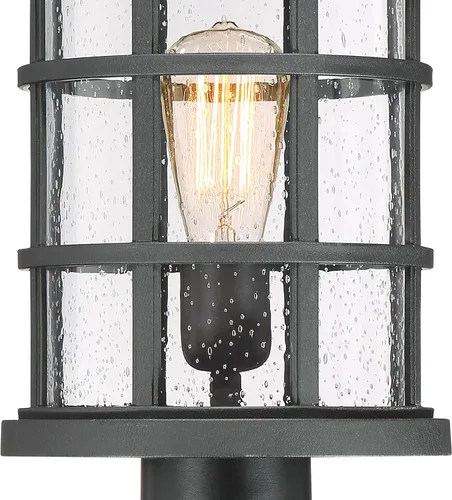Miniatura 4 de Quoizel CSE9010EK Crusade - Soporte de poste para exteriores, 1 luz, 150 vatios, negro tierra (17 pulgadas de alto x 10 pulgadas de ancho)