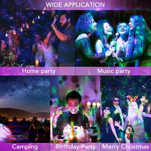 Miniatura 6 de Lmaytech Luces USB para fiesta de mini bola de discoteca, luces estroboscópicas activadas por sonido, luces LED portátiles para el ambiente
