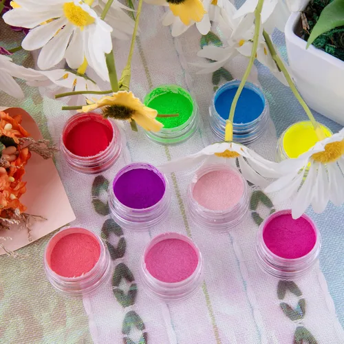 Miniatura 5 de Duufin Polvo de uñas de pigmento de 54 colores, polvo luminoso iridiscente, brillo perlado, polvo de uñas de alto brillo, pigmento de uñas para arte