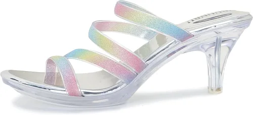 NBUUNBU Tacones transparentes para mujer, tacones negros plateados, con plataforma pequeña, sandalias de tacón alto sexy, sandalias de tacón de