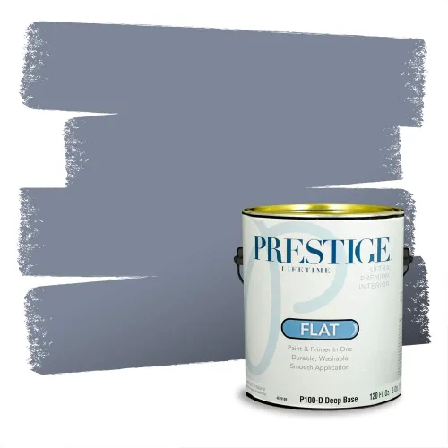 Miniatura 1170 de Pintura Exterior + imprimación PRESTIGE, todo-en-uno, 1 galón, acabado mate, color comparable al Valspar* Royal Gray* VS151-Gris real