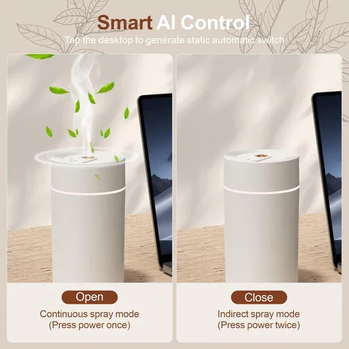 Miniatura 4 de Humidificador de proyección de estrella para automóvil con tanque de 12.2 fl oz, difusor portátil de niebla fría alimentado por USB, humidificador