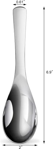 Miniatura 3 de New Star Foodservice 1029062 - Cucharas de sopa de acero inoxidable extra resistentes 18/10, juego de 12