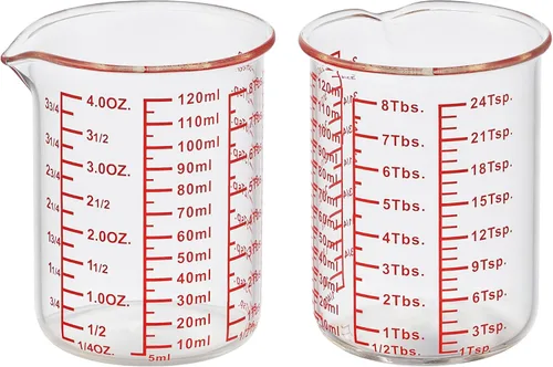 Miniatura 19 de Ackers - Taza medidora de vidrio de 1 taza, taza medidora de líquido de borosilicato de 8 onzas con boquilla