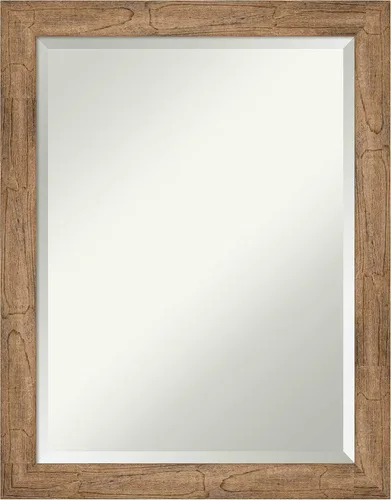 Miniatura 9 de Amanti Art Espejo de baño de madera, espejo de pared estrecho marrón búho para usar como espejo de tocador de baño sobre el fregadero