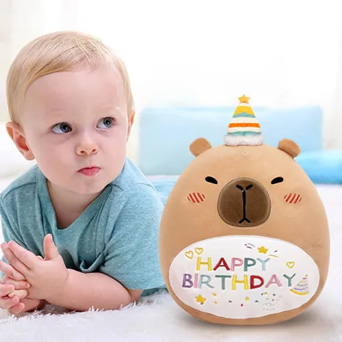 Miniatura 5 de Capybara - Almohada de peluche de cumpleaños de 14 pulgadas, bonita almohada de feliz cumpleaños Capybara, regalos para niños y niñas