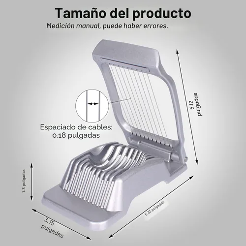 Miniatura 6 de Cortador de huevos para huevos duros, cortador de huevos, fresa, rebanador de tomate de aluminio resistente, alambre de acero inoxidable, multiusos
