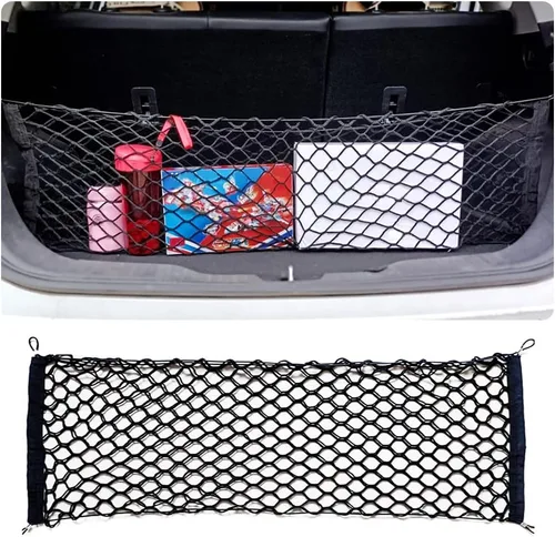 Red de carga trasera para automóvil con buena elasticidad y resistencia a la tracción, organizador de red para maletero para SUV camión, red ideal