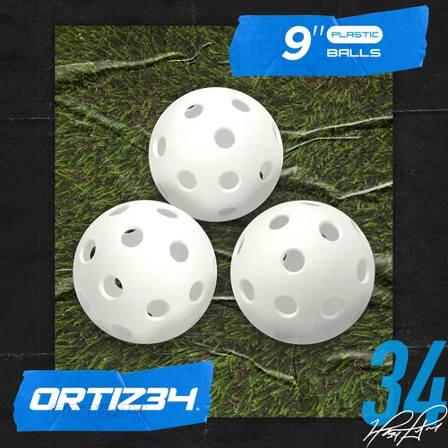 Miniatura 3 de Ortiz34 Juego de bate y pelota – Juego de bate y pelota de plástico de grafiti – David Ortiz juego de béisbol para el patio trasero para jóvenes