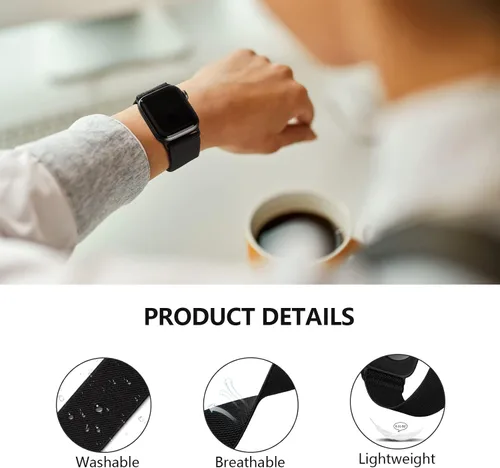 Miniatura 4 de Paquete de 4 correas elásticas Solo Loop compatibles con Apple Watch de 1.496 pulgadas, 1.575 pulgadas, 1.614 pulgadas, 1.654 pulgadas, 1.732