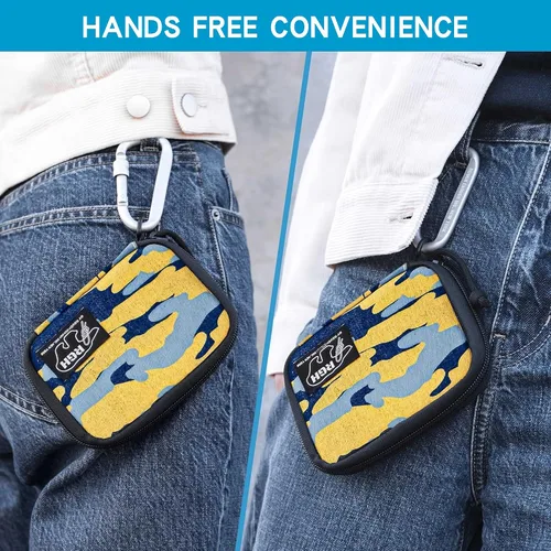 Miniatura 6 de Rough Enough - Cartera para adolescentes y niños, tarjetero con cordón para el cuello, cremallera, bolsillo para monedas, acordeón, lona