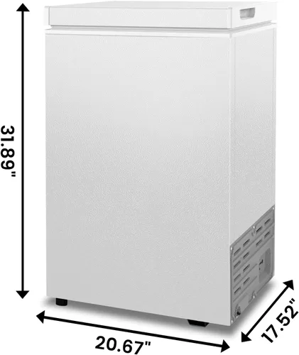 Miniatura 5 de COWSAR Congelador profundo de 3.5 pies cúbicos con 2 cestas extraíbles, congelador compacto de puerta superior abierta, control de temperatura