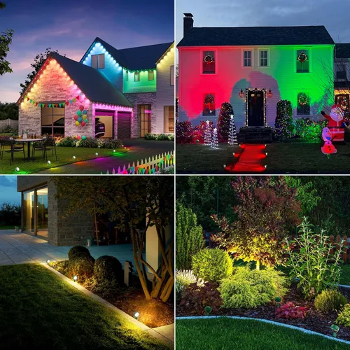 Miniatura 7 de Luz de paisaje inalámbrica recargable, iluminación de jardín que cambia de color, foco impermeable al aire libre con control remoto, utilizado