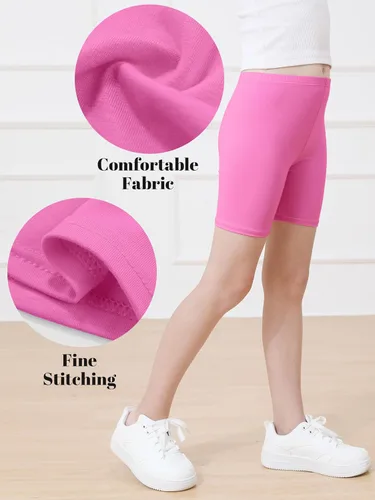 Miniatura 2 de Resinta Paquete de 6 pantalones cortos de ciclismo para niñas, ropa de verano, multicolor