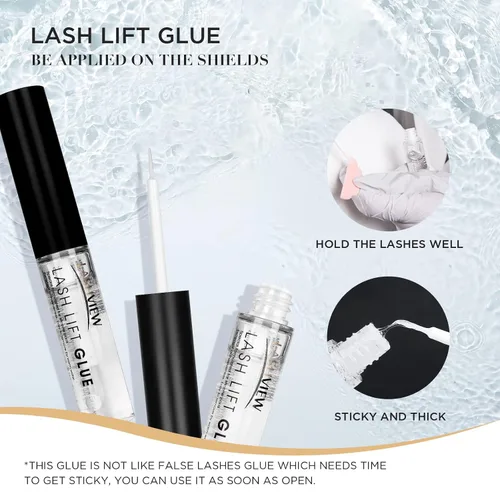 Miniatura 6 de LASHVIEW Kit de elevación de pestañas, kit profesional de pestañas permanentes, conjunto líquido, semipermanente, rizado permanente, extensión