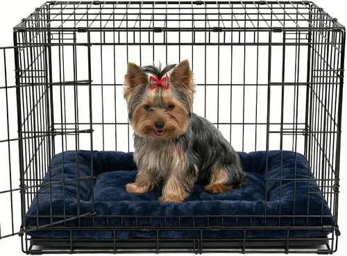 Miniatura 19 de Cama para Jaula de Perro Camas Lavables para Perros XX-Pequeños Franela Gruesa Deluxe Esponjosa Cómoda Almohadilla para Perrera Antideslizante