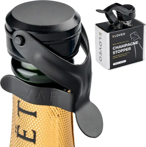 Miniatura 11 de KLOVEO - Tapones de champán, sello patentado, fabricado en Italia, tapón de botella de champán WAF de calidad profesional, tapón para prosecco, cava