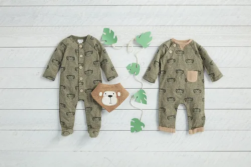 Miniatura 2 de Mud Pie Conjunto de pijama y babero para bebé niño Verde
