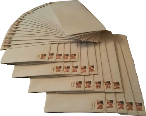 20 sobres con estampado Forever – Sobres de seguridad autosellados #10 (4-1/8 x 9-1/2 pulgadas) (un paquete) (el diseño del sello varía)