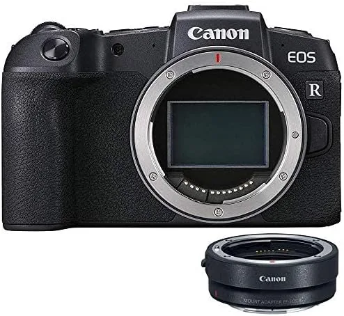 Canon EOS RP Cámara sin espejo 26.2MP Cuerpo de marco completo portátil solo 3380C002 con adaptador de montaje de lente EF-EOS R adapta lentes EF y
