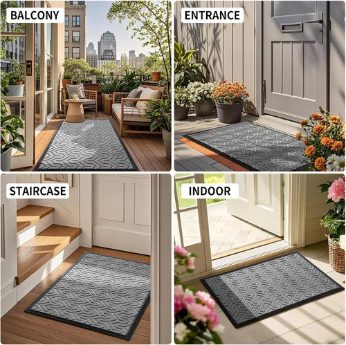 Miniatura 6 de Yimobra Tapetes para Exteriores para Puerta Principal 29.5x17 pulgadas, Detiene Lodo y Suciedad en la Entrada, Se Adapta a Garaje y Patio, Tapete