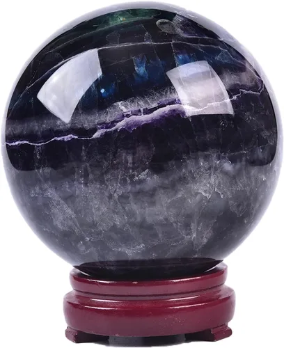 Miniatura 122 de JIC Gem Esfera de cristal de cuarzo Pietersite, bola de cristal decorativa azules y marrones dorados para meditación, decoraciones de mesa