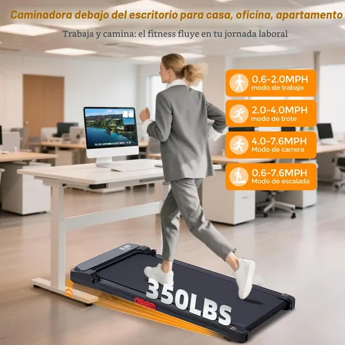 Miniatura 5 de KASSADIN Walking Pad with Handle Bar, 2026 Upgrade Portable Small Treadmill with Handles for Home Small, 3.0HP Under Desk Walking Pad Treadmill with