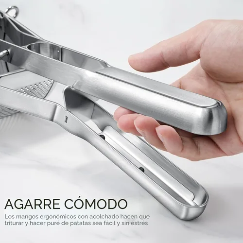 Miniatura 4 de Sopito - Triturador de patatas de acero inoxidable para uso comercial y doméstico Plateado