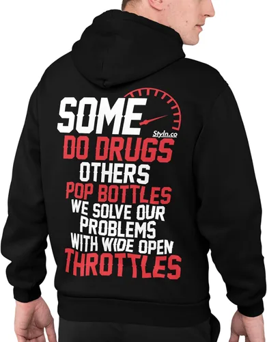 Miniatura 60 de STYLN Sudadera de manga larga con capucha Sudadera divertida con capucha unisex para adultos entusiastas del automóvil, camión, bicicleta, carreras