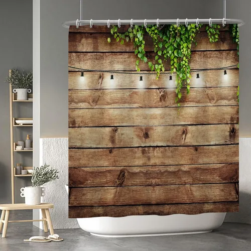 Miniatura 48 de Baocicoo - Cortina de ducha de abeja de miel, diseño de abeja de caricaturas, pista voladora, rústica, floral, para baño, decoración de bañera